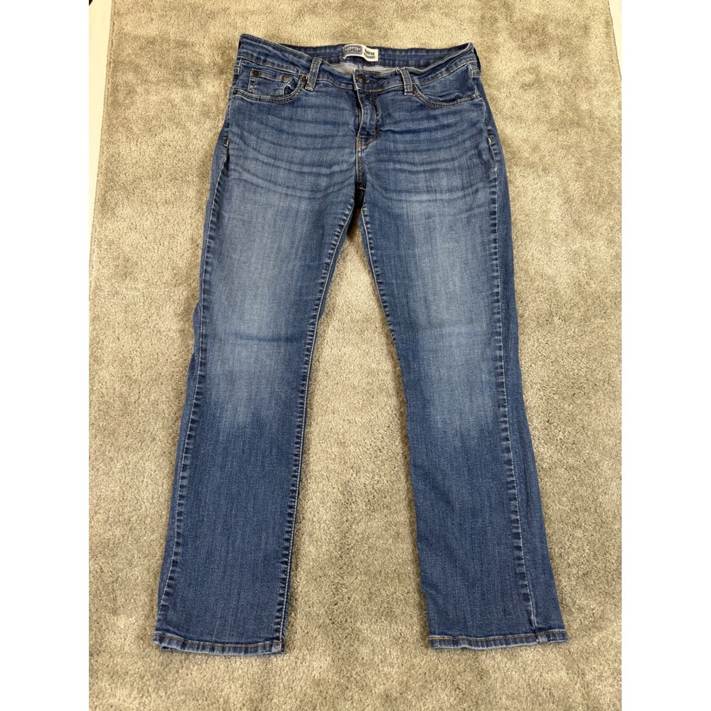 Signature by Levi Strauss & Co Womens Modern Straight Leg Jeans Blue Size 14 S/C